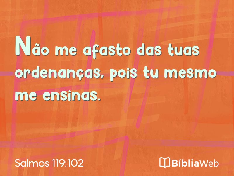 Salmos 119:102 em imagem para compartilhar