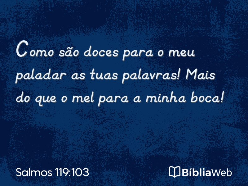 Salmos 119:103 em imagem para compartilhar