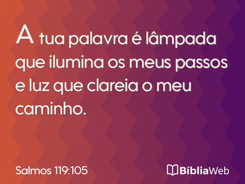 Salmos 119:105 em imagem para compartilhar