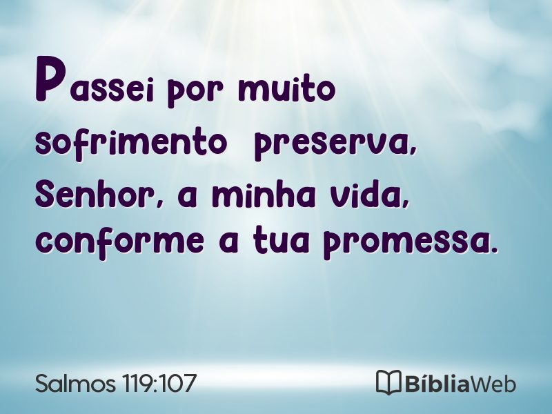 Salmos 119:107 em imagem para compartilhar