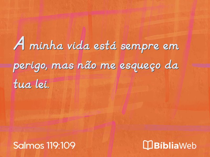 Salmos 119:109 em imagem para compartilhar