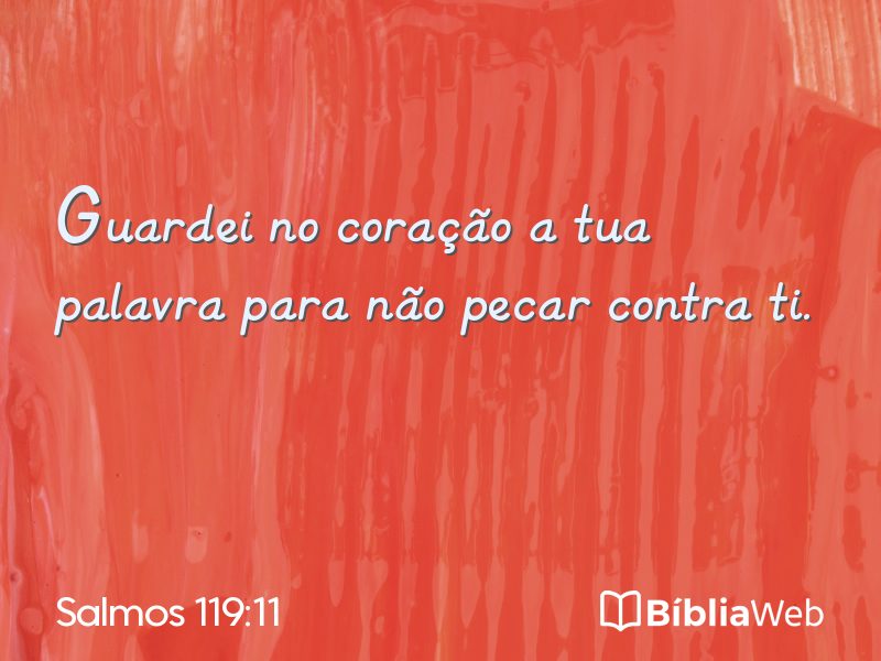 Salmos 119:11 em imagem para compartilhar
