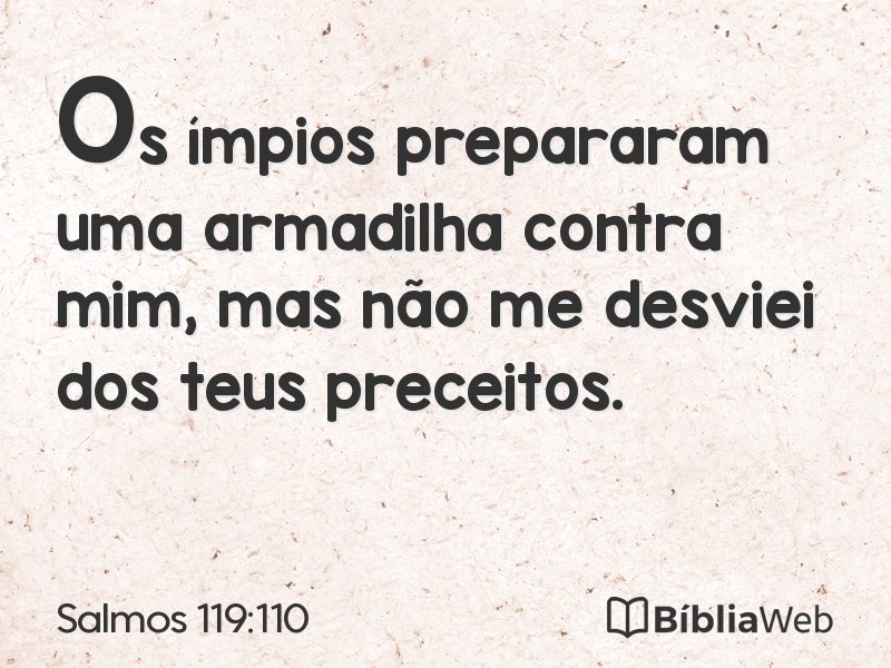 Salmos 119:110 em imagem para compartilhar