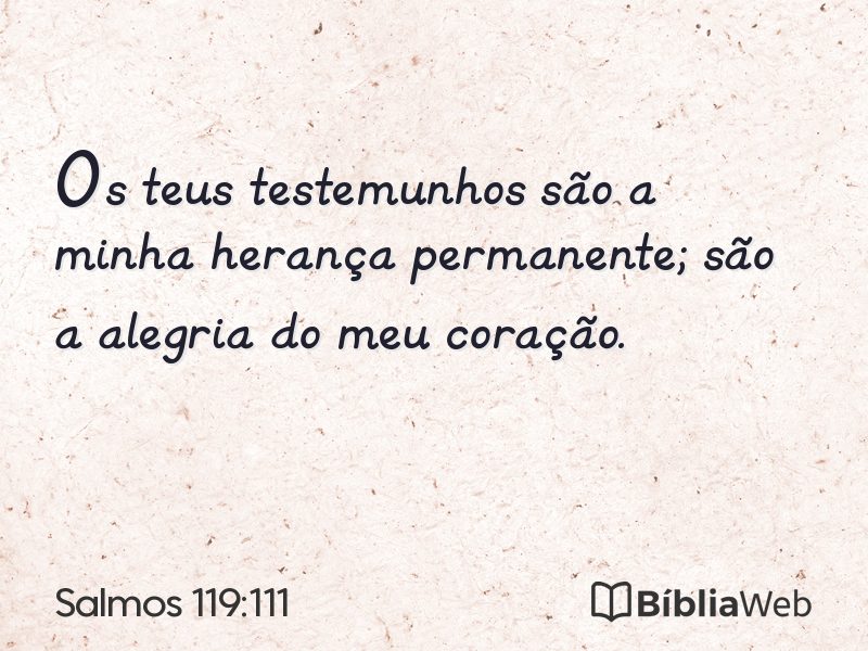 Salmos 119:111 em imagem para compartilhar