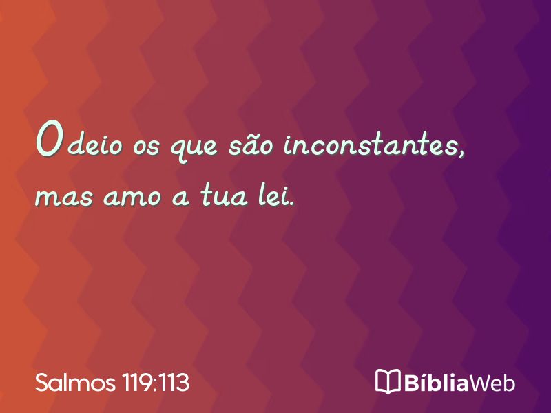 Salmos 119:113 em imagem para compartilhar