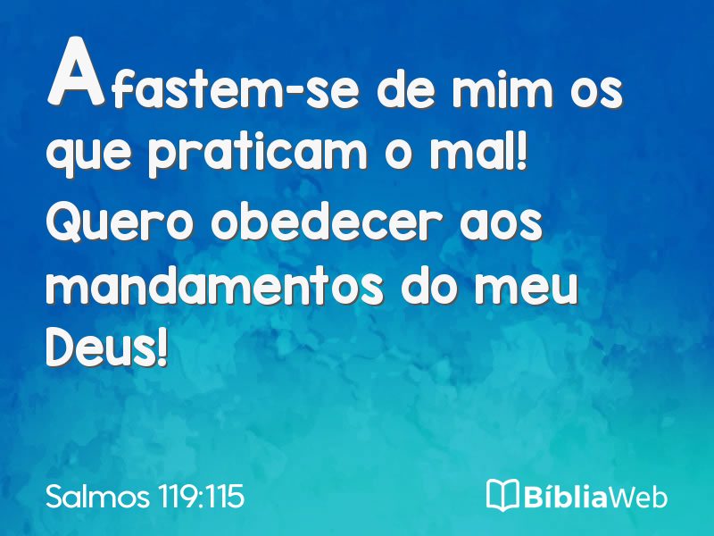 Salmos 119:115 em imagem para compartilhar