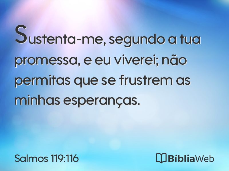 Salmos 119:116 em imagem para compartilhar