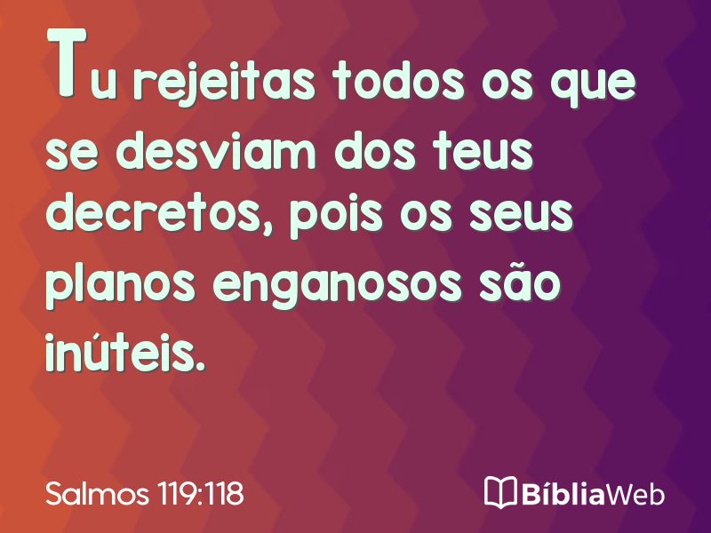 Salmos 119:118 em imagem para compartilhar