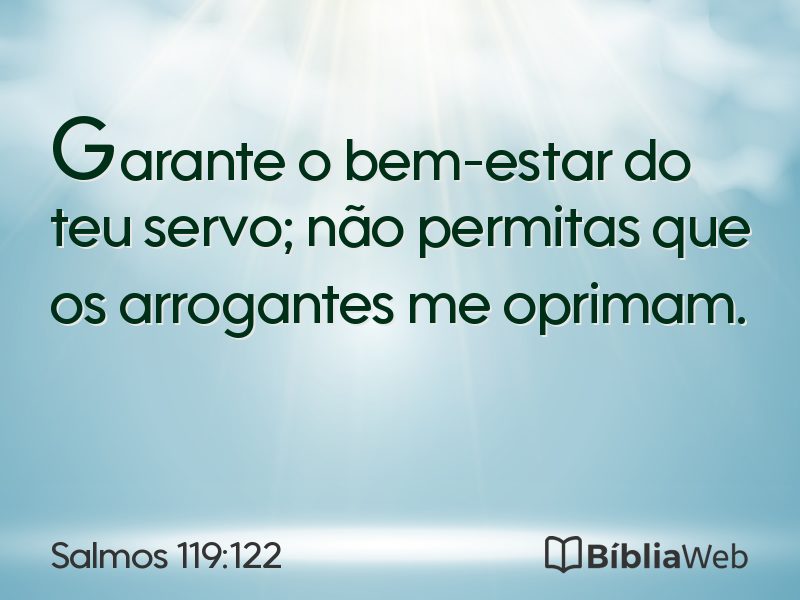 Salmos 119:122 em imagem para compartilhar