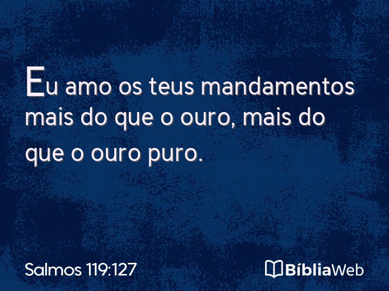 Salmos 119:127 em imagem para compartilhar