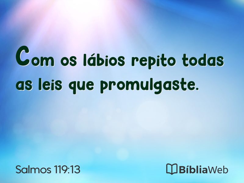 Salmos 119:13 em imagem para compartilhar