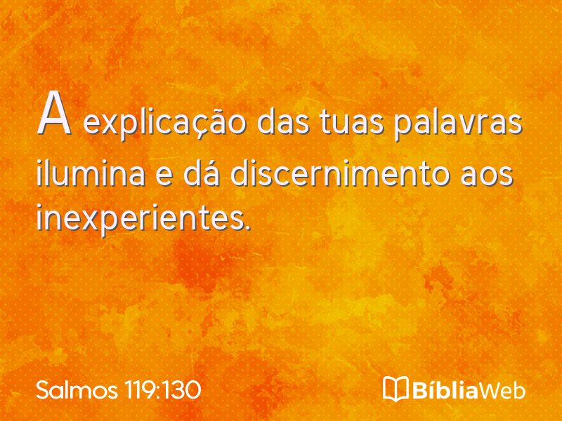 Salmos 119:130 em imagem para compartilhar