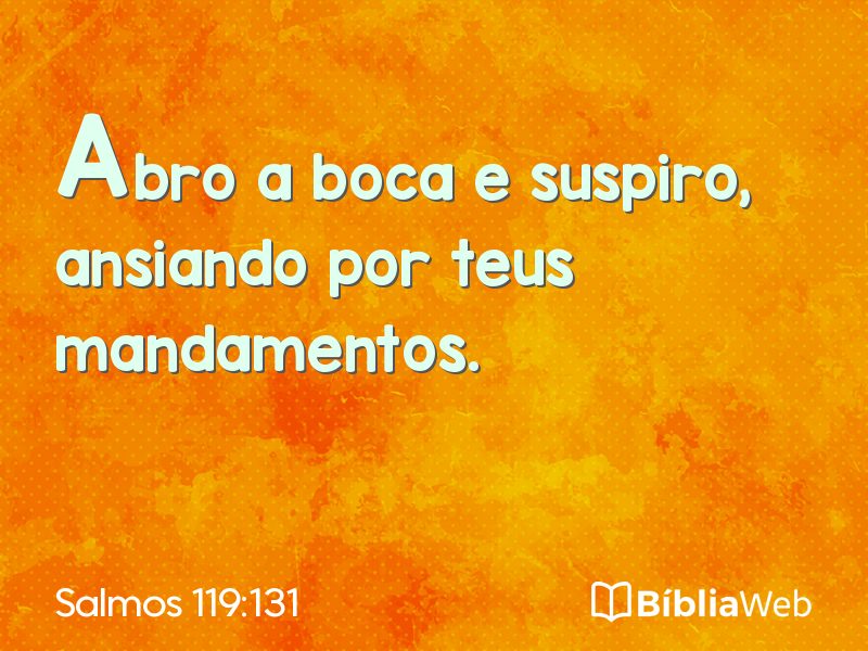 Salmos 119:131 em imagem para compartilhar