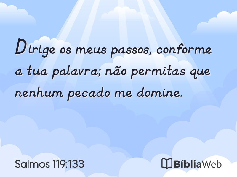 Salmos 119:133 em imagem para compartilhar