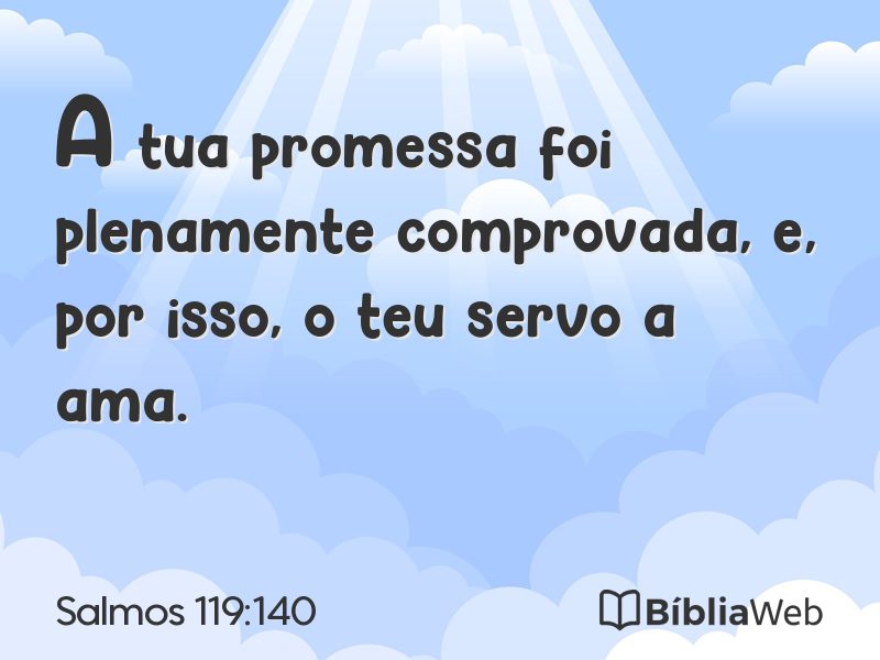 Salmos 119:140 em imagem para compartilhar