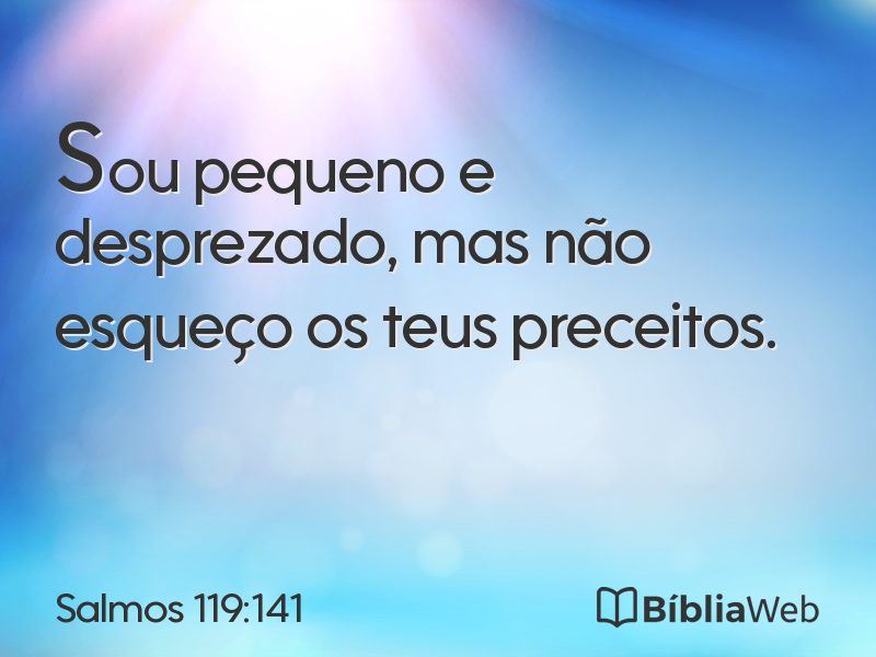 Salmos 119:141 em imagem para compartilhar