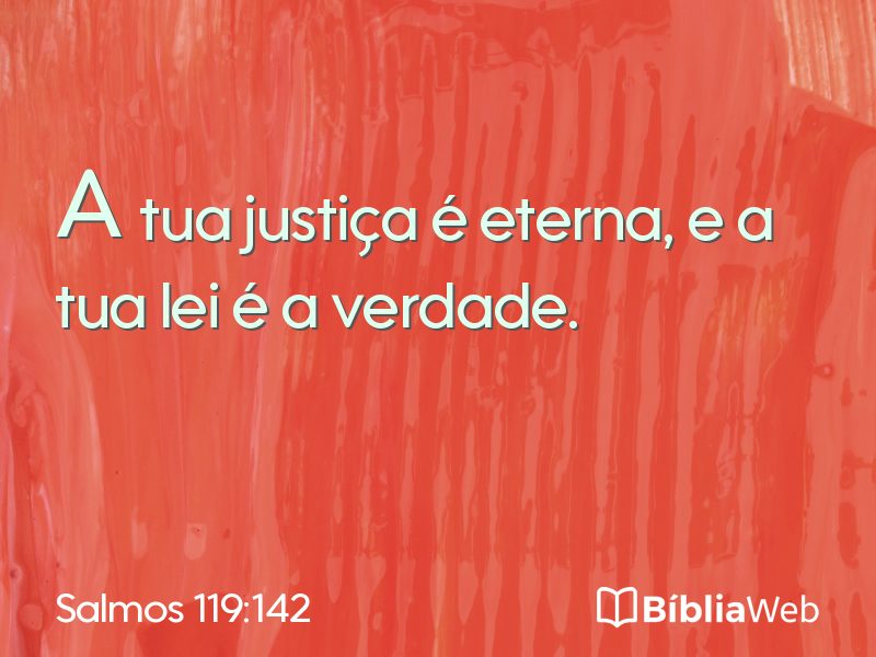 Salmos 119:142 em imagem para compartilhar