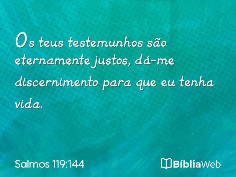 Salmos 119:144 em imagem para compartilhar