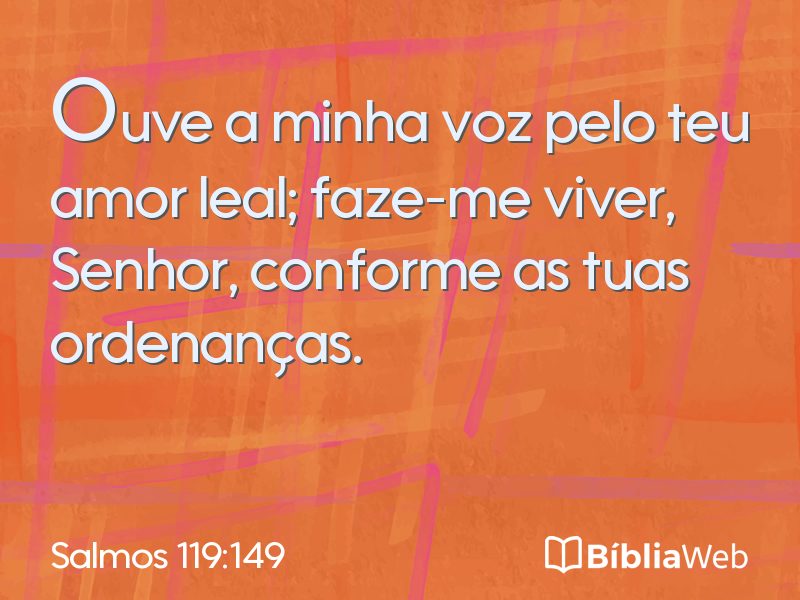 Salmos 119:149 em imagem para compartilhar