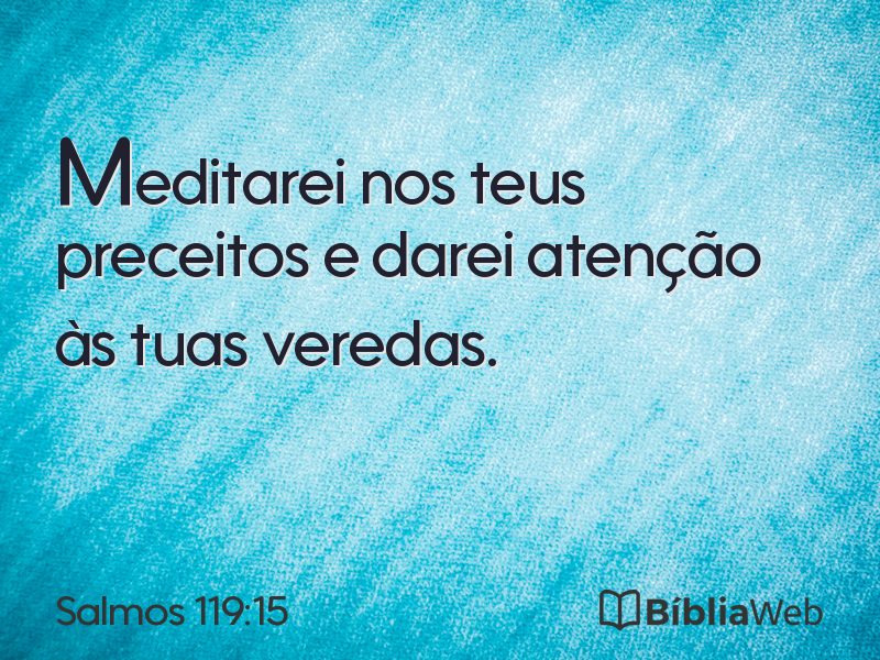 Salmos 119:15 em imagem para compartilhar