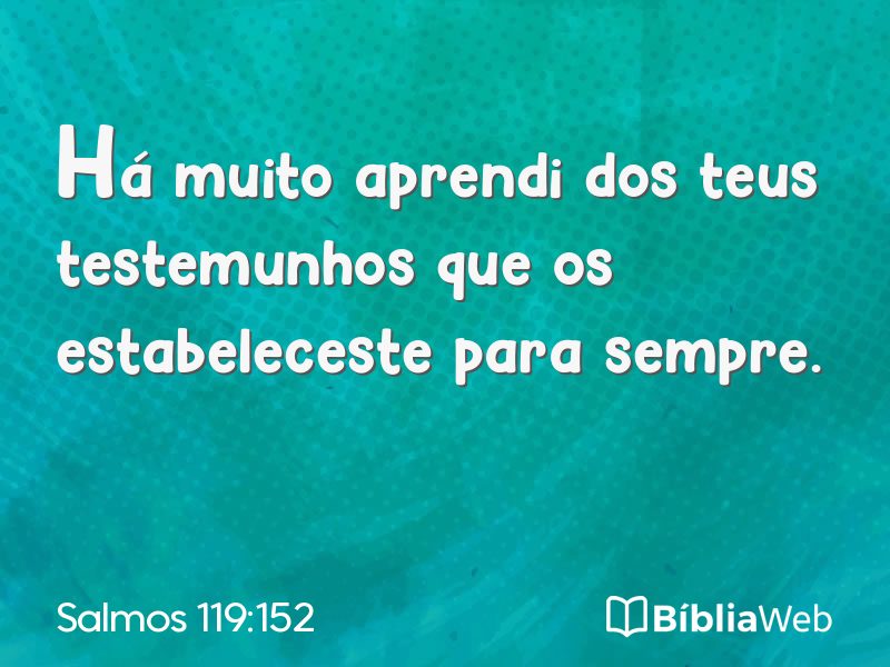 Salmos 119:152 em imagem para compartilhar