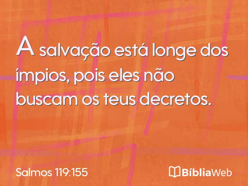 Salmos 119:155 em imagem para compartilhar