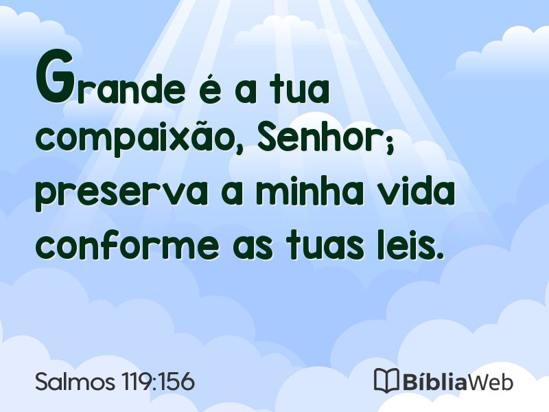 Salmos 119:156 em imagem para compartilhar