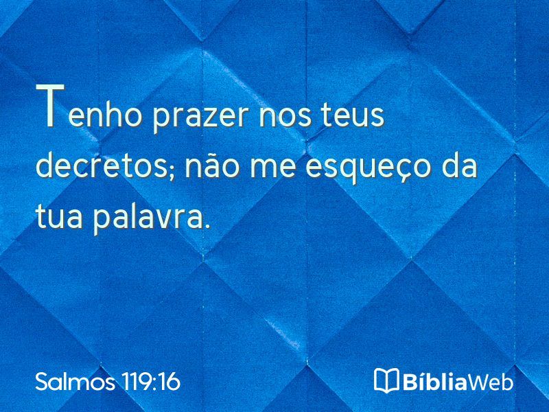 Salmos 119:16 em imagem para compartilhar