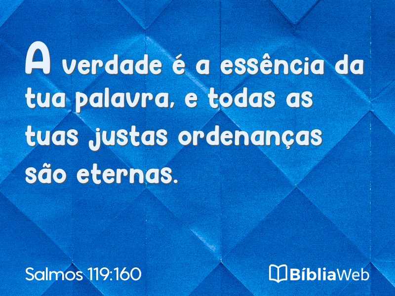 Salmos 119:160 em imagem para compartilhar