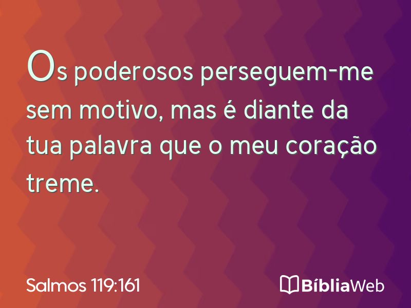 Salmos 119:161 em imagem para compartilhar