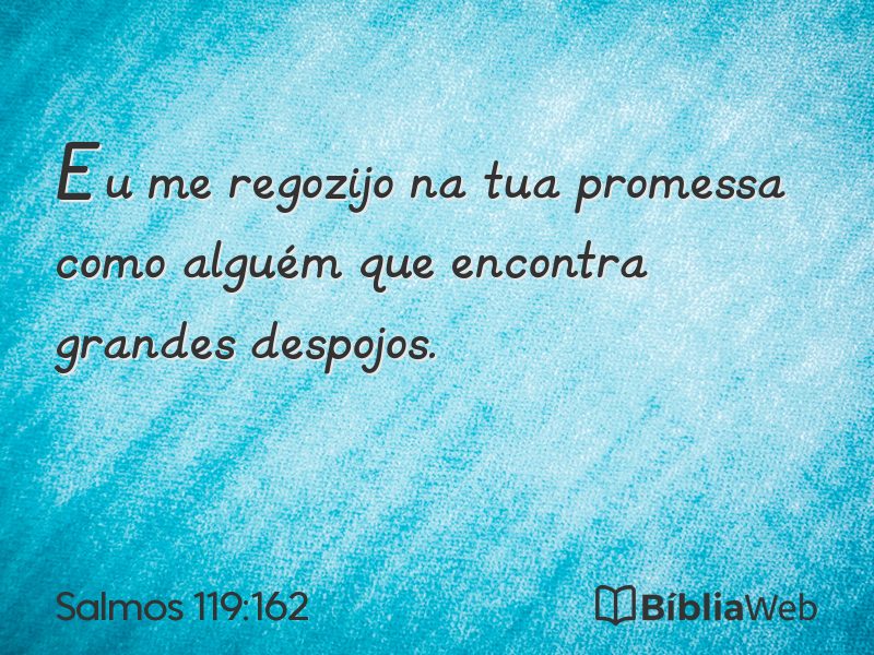 Salmos 119:162 em imagem para compartilhar