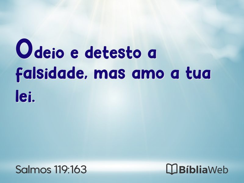 Salmos 119:163 em imagem para compartilhar