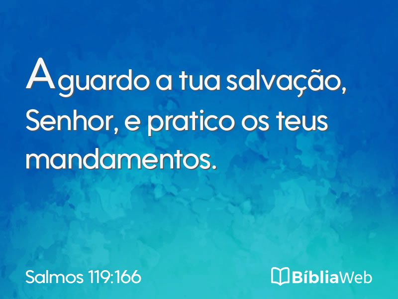 Salmos 119:166 em imagem para compartilhar