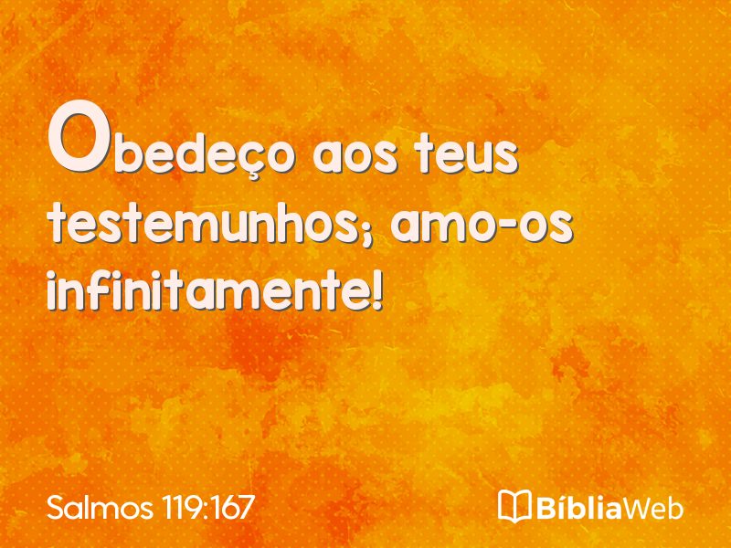 Salmos 119:167 em imagem para compartilhar