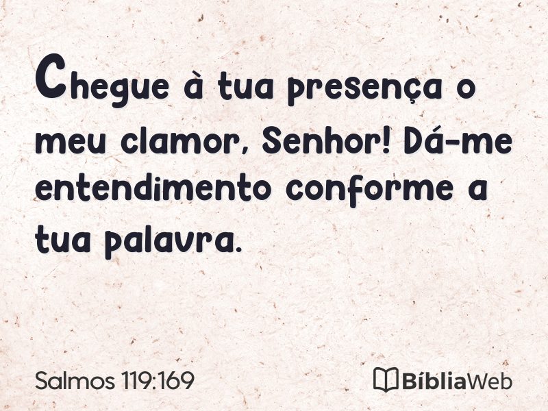Salmos 119:169 em imagem para compartilhar