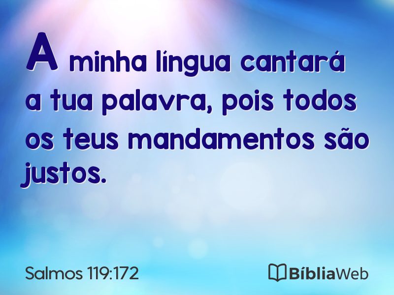 Salmos 119:172 em imagem para compartilhar