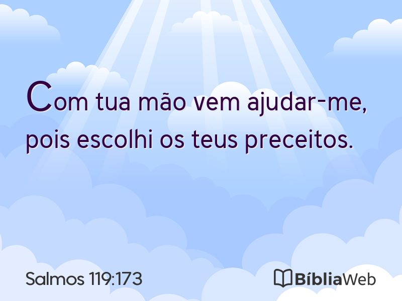 Salmos 119:173 em imagem para compartilhar