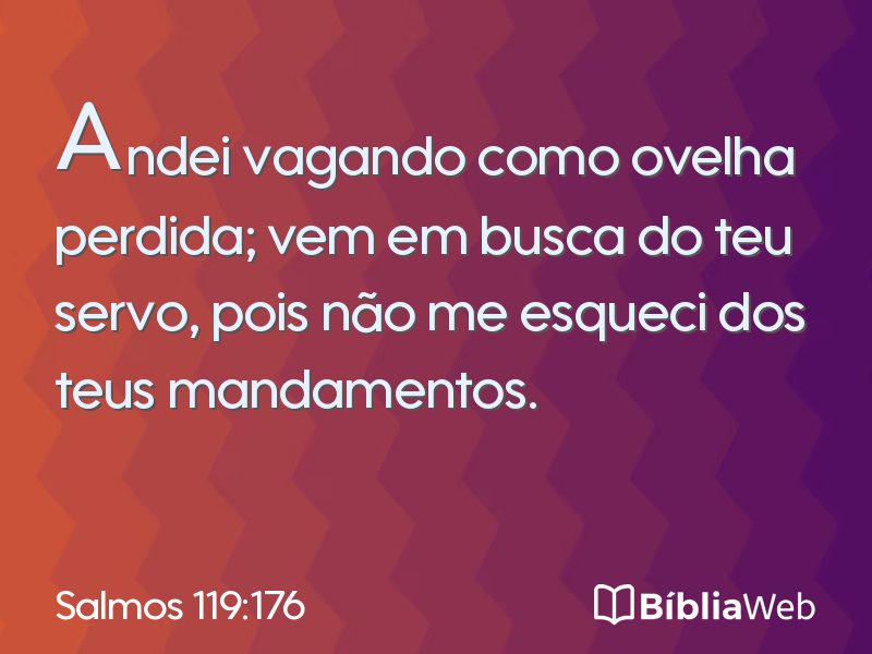 Salmos 119:176 em imagem para compartilhar