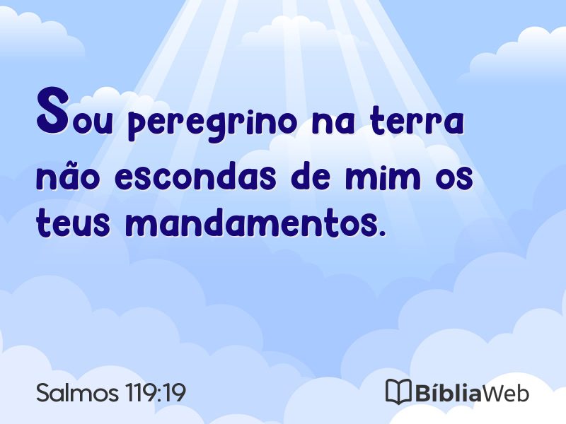 Salmos 119:19 em imagem para compartilhar