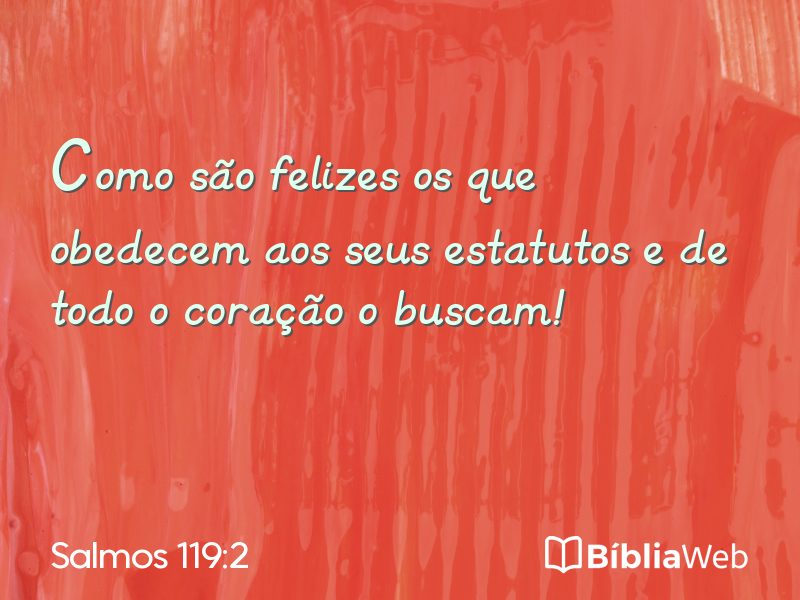 Salmos 119:2 em imagem para compartilhar