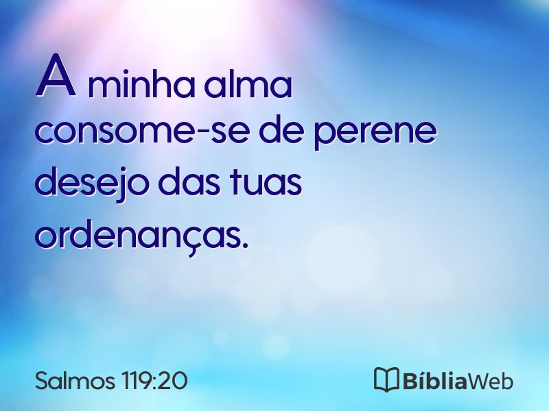 Salmos 119:20 em imagem para compartilhar
