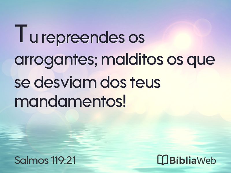 Salmos 119:21 em imagem para compartilhar