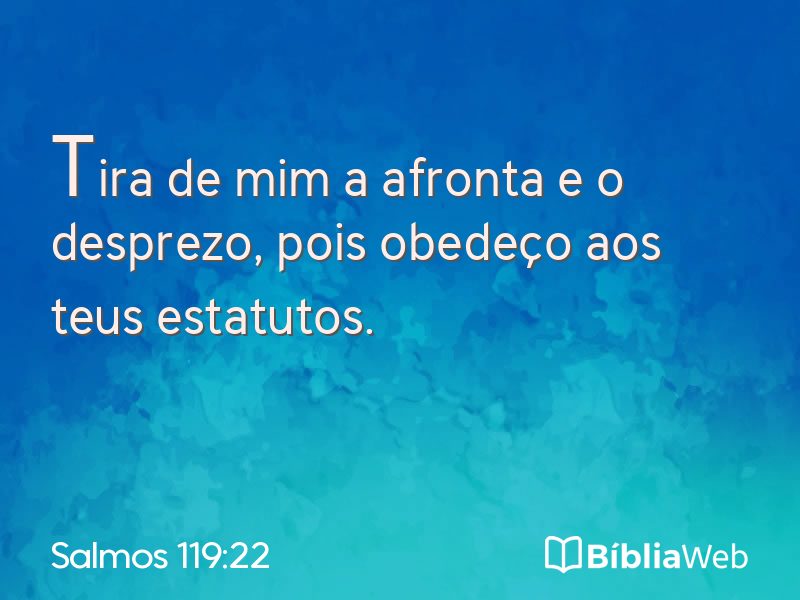 Salmos 119:22 em imagem para compartilhar