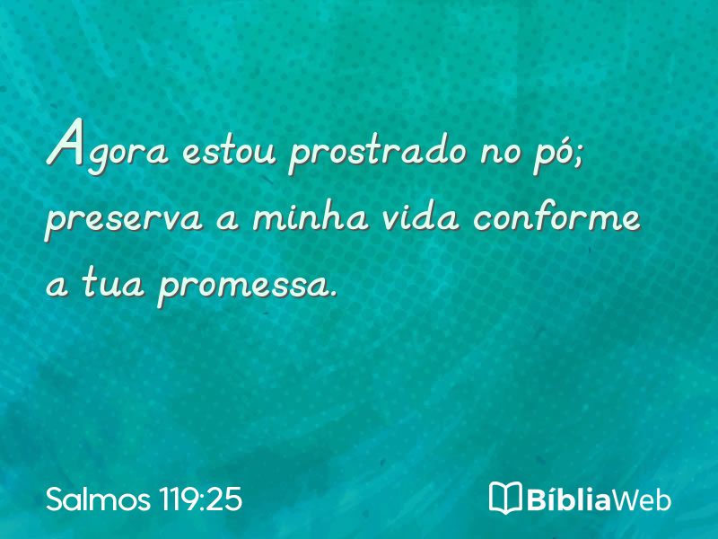 Salmos 119:25 em imagem para compartilhar