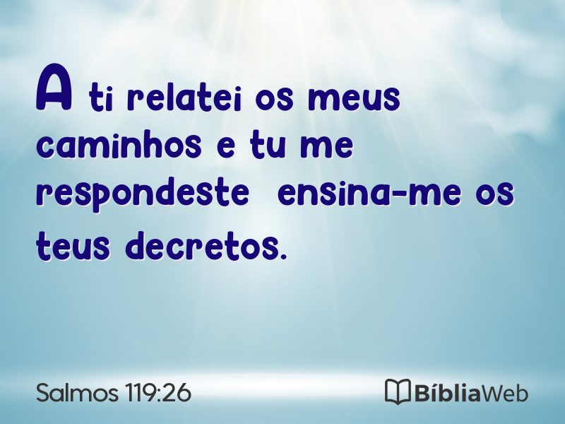 Salmos 119:26 em imagem para compartilhar