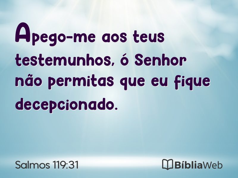 Salmos 119:31 em imagem para compartilhar