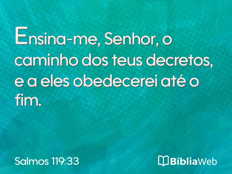Salmos 119:33 em imagem para compartilhar