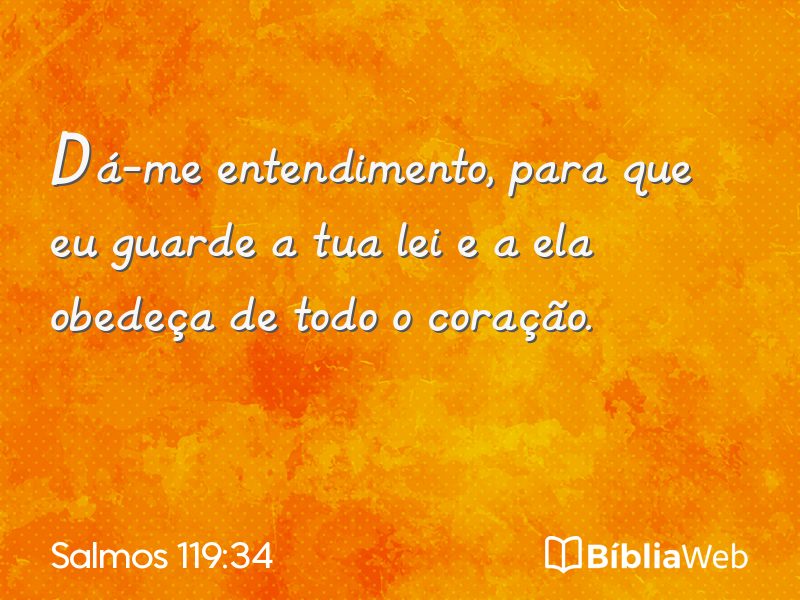 Salmos 119:34 em imagem para compartilhar