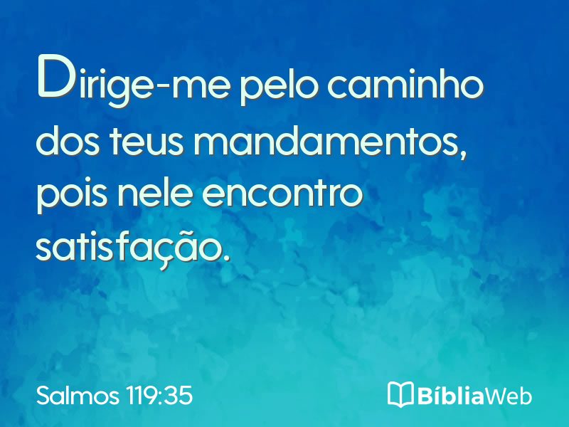Salmos 119:35 em imagem para compartilhar