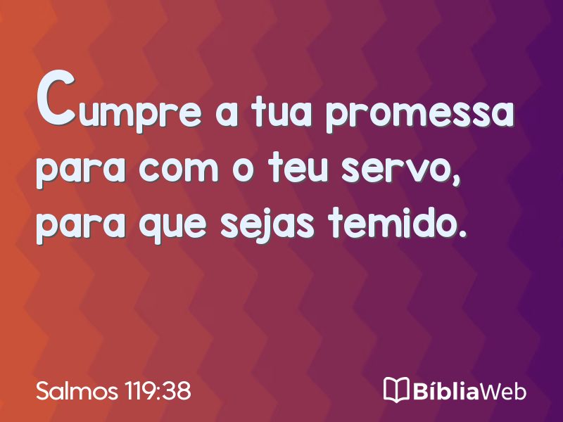 Salmos 119:38 em imagem para compartilhar